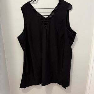 Lane Bryant Black Sleeveless Blouse